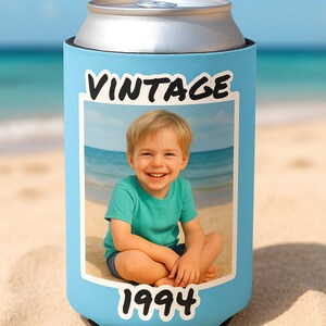 Personalized Can Cooler, Photo Can Cooler, Custom Picture Can Cooler, Bachelorette Party Favors, Custom Birthday Favor, Party Decor, Picture