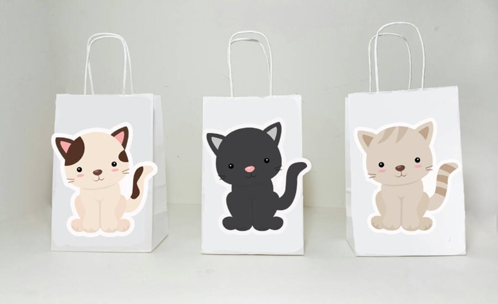 Cat Goody Bags Cat Favor Bags Cat Gift Bags Cat Favors Etsy