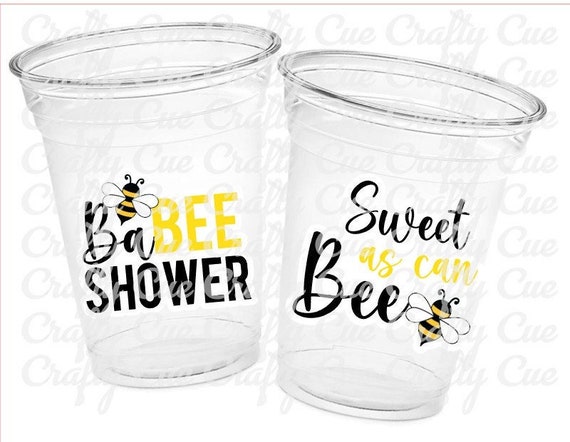 BEE PARTY CUPS - Bee Baby Shower Cups BaBee Shower Cups Sweet as can Bee Bumble Bee Party Favors Bee Decorations Bee Party Supplies Favors Il_570xn