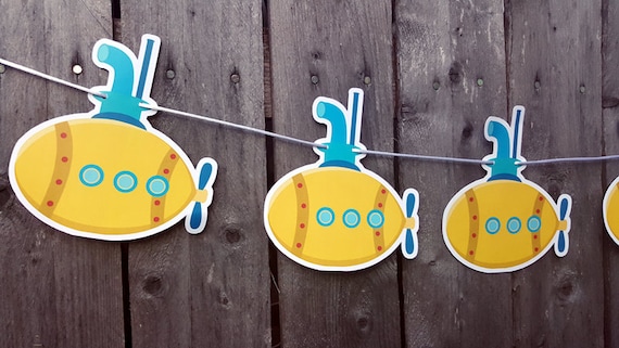 Submarine Banner, Submarine Garland, Submarine Decorations, Submarine Party, Submarine Il_570xn