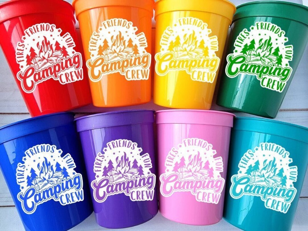CAMPING PARTY CUPS Camping Birthday Party Camping Party Decorations