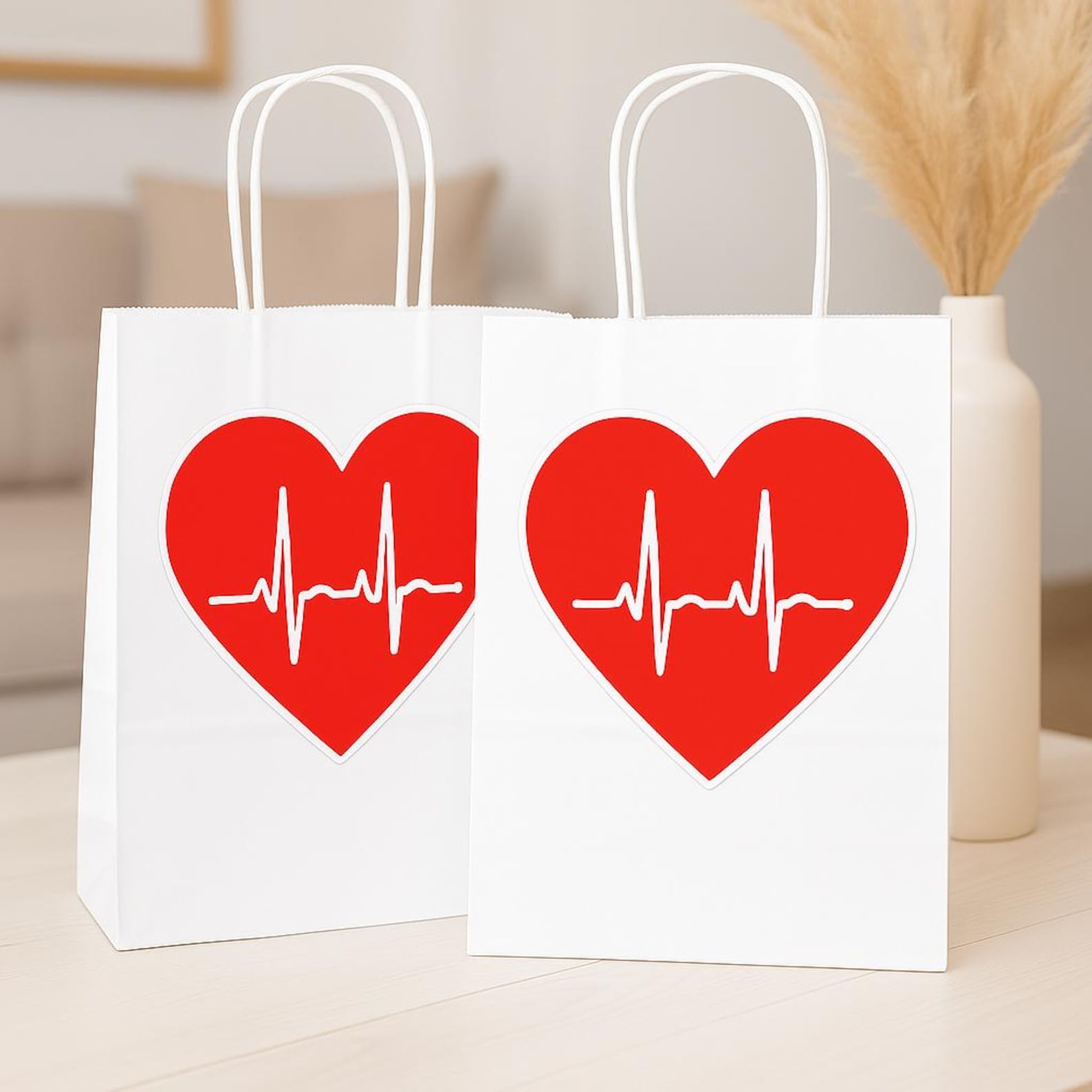 Nurse Goody Bags Heart With Pulse Bags Nurse Birthday Nurse Graduation Nursing School Nurse Party Favor Bags Doctors Party Favor Bags