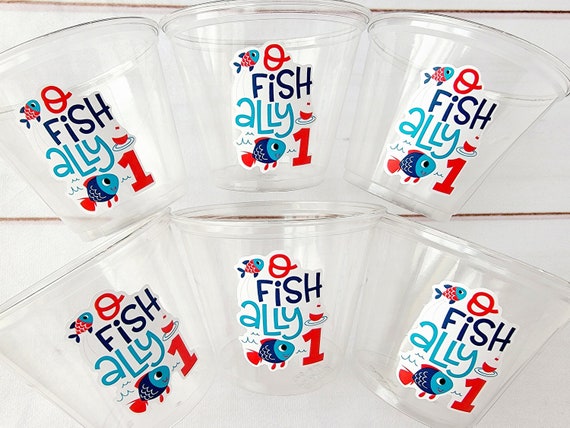 FISHING PARTY CUPS O-Fish-Ally Fishing Birthday Fishing First Birthday Party Gone Fishing Party The Big One Decorations Fish Bait Cups Il_570xn