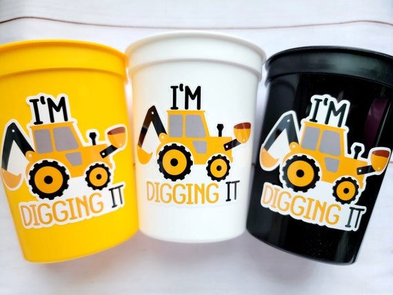 CONSTRUCTION PARTY CUPS - Construction Truck Cups Construction Truck Cups Construction Birthday Construction Party Construction Decorations Il_570xn