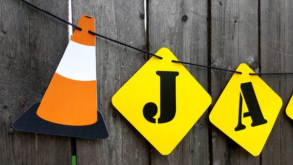 Construction Birthday Banner, Construction Banner (BANN-57171221P) Il_570xn
