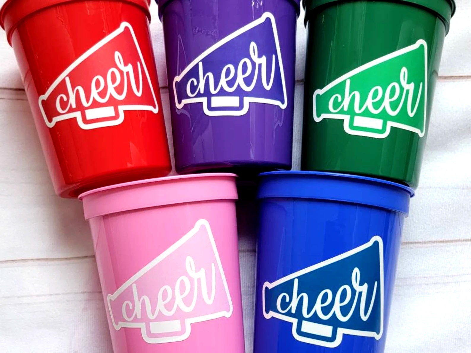 CHEERLEADING PARTY CUPS Cheer Party Cups Cheerleader Party Cups Cheer ...