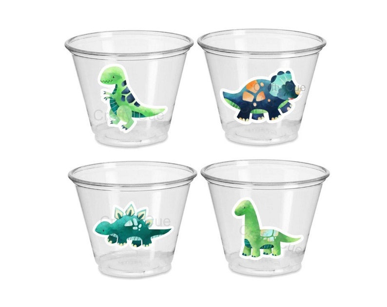 DINOSAUR PARTY CUPS - Dinosaur Treat Cups Dinosaur Birthday Dinosaur Party Dinosaur Party Favors Dinosaur Decorations Dinosaur Favors 1st image 2