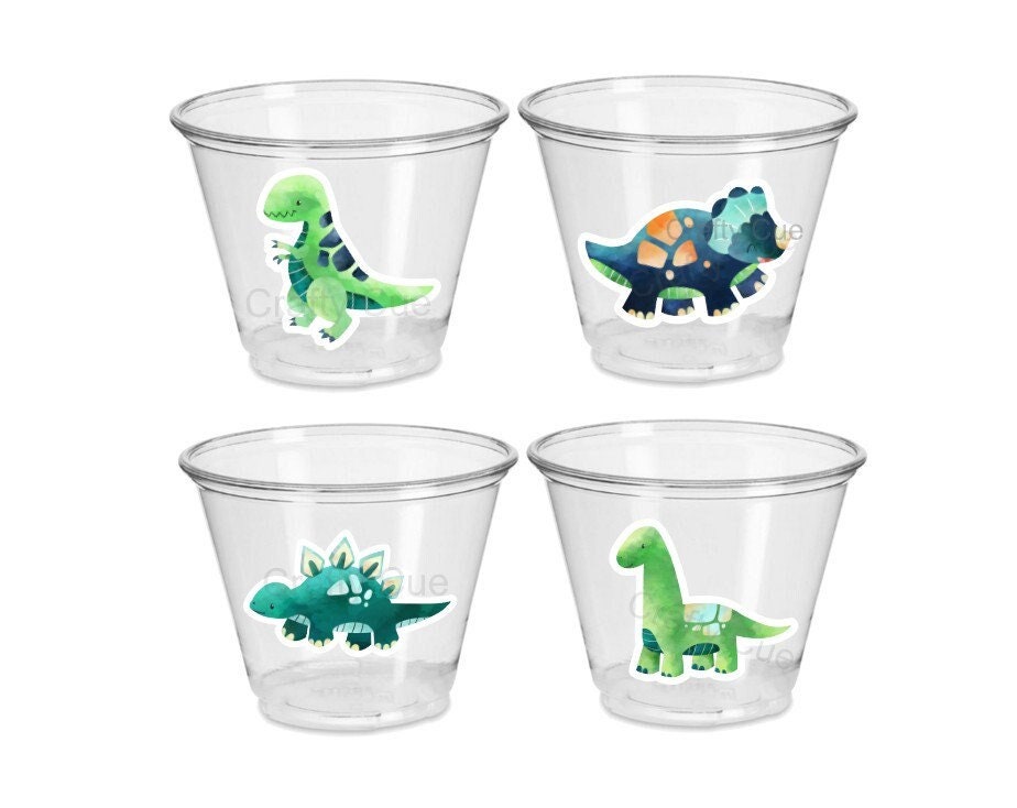 DINOSAUR PARTY CUPS Dinosaur Treat Cups Dinosaur Birthday Etsy
