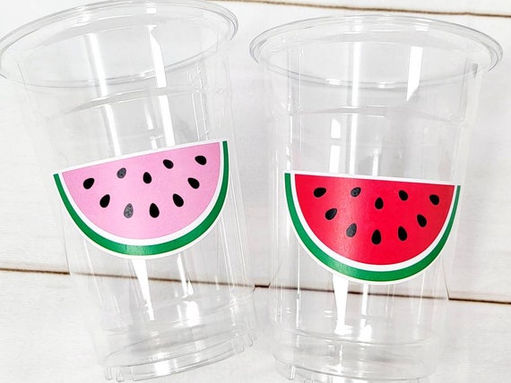 WATERMELON PARTY CUPS Watermelon Party Favors Watermelon Treat