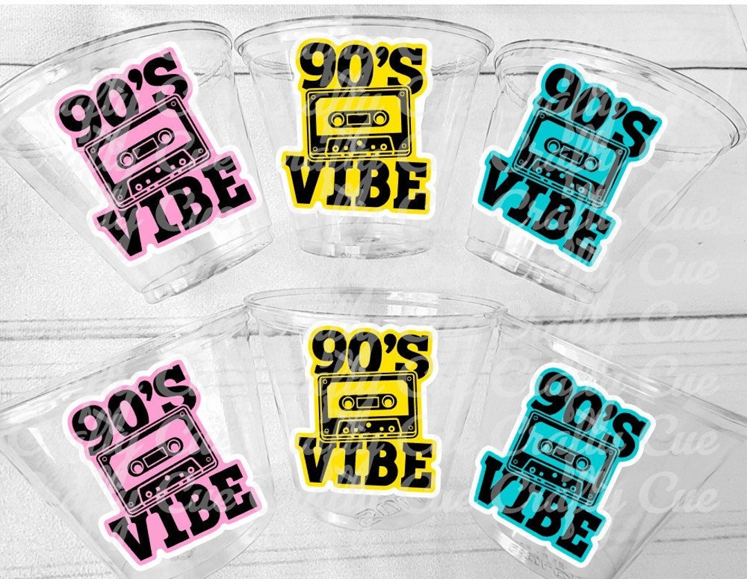 I Love the 90'S PARTY CUPS - 90's Birthday Cups 90's Party Cups 90's ...