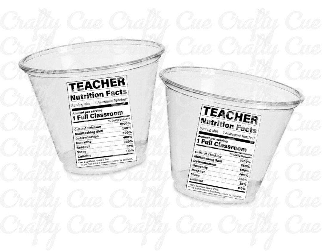 TEACHER PARTY CUPS Teacher Graduation Teacher Gifts Teacher Party