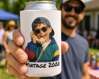 Personalized Can Cooler, Custom Picture Can Cooler, Photo Can Cooler, Birthday Party Favor, Bachelorette Party Favor, Custom Gift, 21st 30th