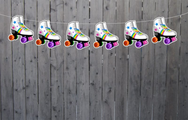 Roller Skate Garland Roller Skate Banner Roller Skate Party Banner Roller Skate Decorations Roller Skate Party Sign 2920546P