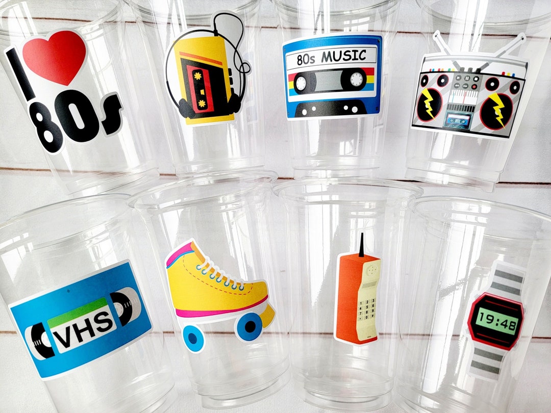 I Love the 80'S PARTY CUPS 80's Birthday Cups - Etsy