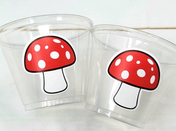 MUSHROOM PARTY CUPS - Woodland Party Cups Woodland Decorations Woodland Birthday Woodland Baby Shower Woodland Birthday Party Favors Il_570xn