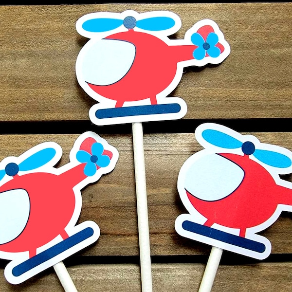 Helicopter Cupcake Toppers