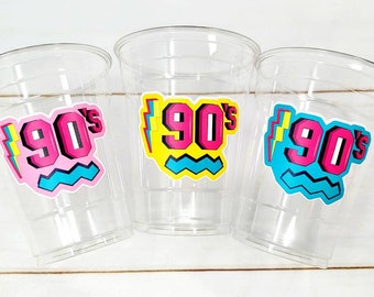 I Love the 90'S PARTY CUPS - 90's Birthday Cups 90's Party Cups 90's Decorations 90's Birthday Party 90's Birthday Party Decorations 90s