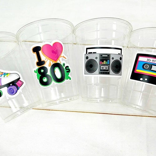 I Love the 80'S PARTY CUPS 80's Birthday Cups - Etsy