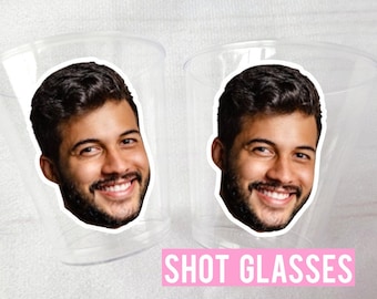 Groom Face Plastic Shot Glasses, Groom Face Cups, Groom Face Bachelorette Party, Groom Face Decorations, Groom Face Party Favors, Groom Face