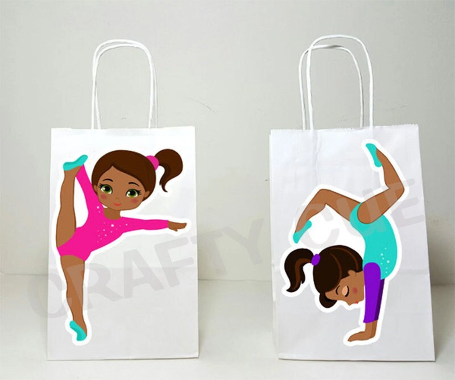Gymnastics Goody Bags, Gymnastics Favor Bags, Gymnastics Handstand