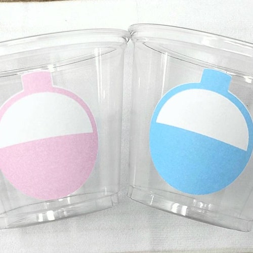 GENDER REVEAL FISHING Party Cups Fishing Bobbers Fishing Etsy