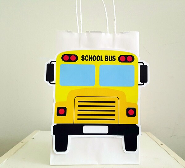 School Bus Goody Bags School Bus Favor Bags School Bus Party Etsy