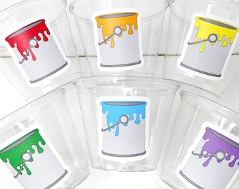 ART PARTY CUPS - Art Painting Party Treat Cups Paint Party Favors Art Party Cups Art Party Treat Cups Painting Party Favor Art Party Favor