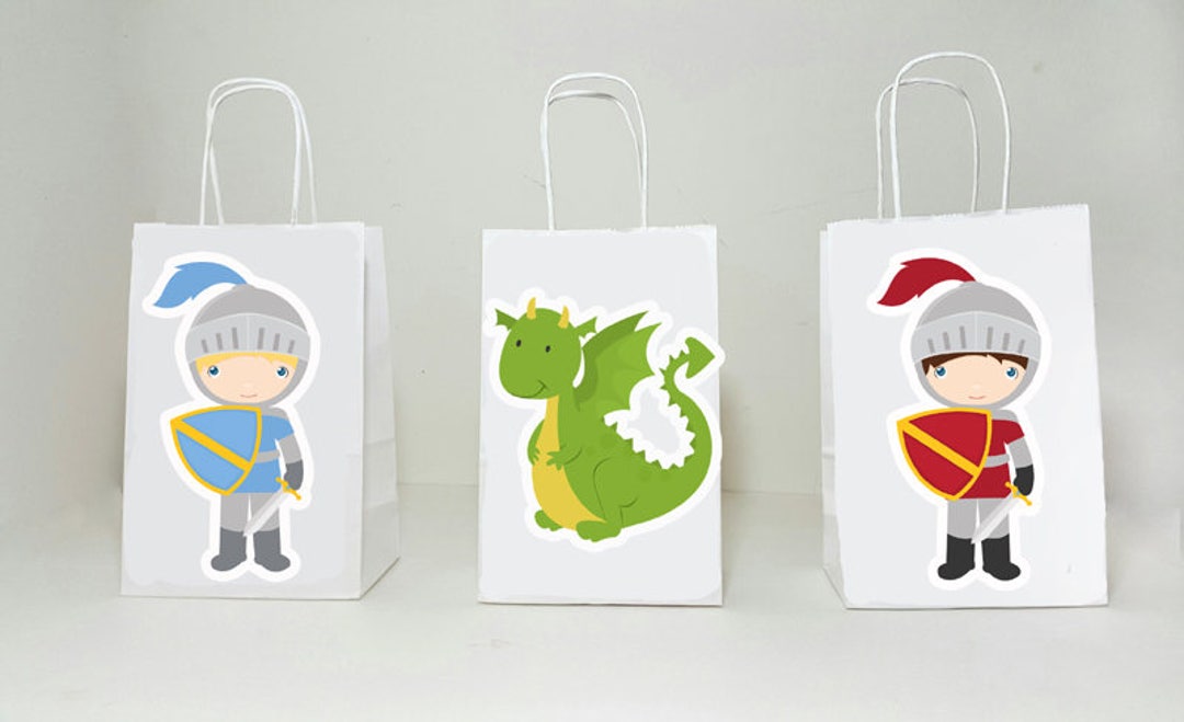 Knights Goody Bags Dragon Goody Bags Dragon Favor Bags Etsy