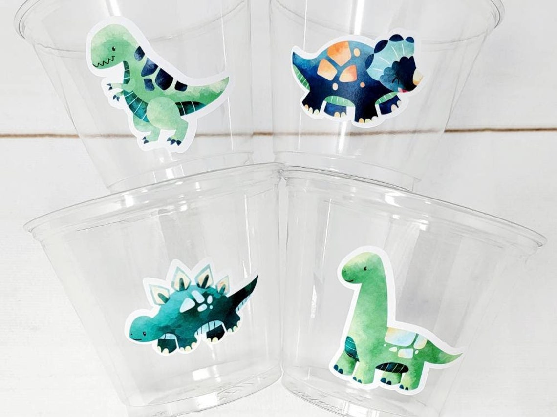 DINOSAUR PARTY CUPS Dinosaur Treat Cups Dinosaur Birthday Etsy