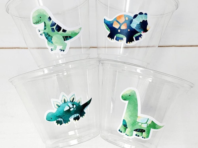 DINOSAUR PARTY CUPS - Dinosaur Treat Cups Dinosaur Birthday Dinosaur Party Dinosaur Party Favors Dinosaur Decorations Dinosaur Favors 1st image 1