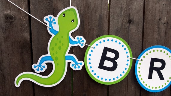 Lizard Banner - Lizard Birthday Banner - Lizard Party Banner, Lizard Party Decorations Il_570xn