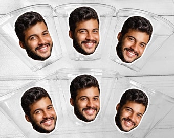 Groom Face Plastic Cups, Groom Face Cups, Groom Face Bachelorette Party, Groom Face Decorations, Groom Face Party Favors, Groom Face Party