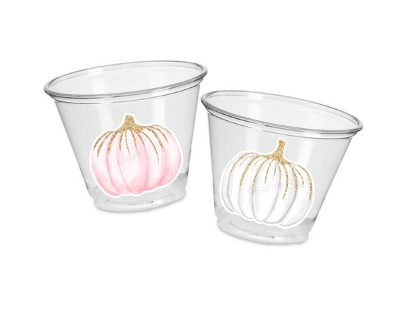 PUMPKIN PARTY CUPS - Pink Little Pumpkin First Birthday Decoration Little Pumpkin Party Fall Baby Shower Fall Party Cups Thanksgiving Cups Il_570xn