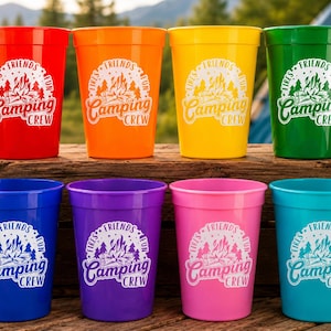 CAMPING PARTY CUPS - Camping Birthday Party Camping Party Decorations, Camping Birthday Supplies Camping Party Supplies Camping Party Favors