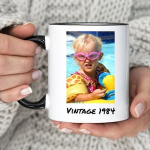 Custom Mug, Personalized Mug, 1984 Birthday Mug Gift, Personalized 1984 Photo Mug 40th Birthday Mug 40th Party Gifts Vintage 1984 Mug Gifts