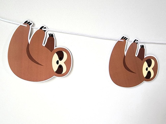 Sloth Garland, Sloth Banner, Sloth Birthday, Sloth Baby Shower
