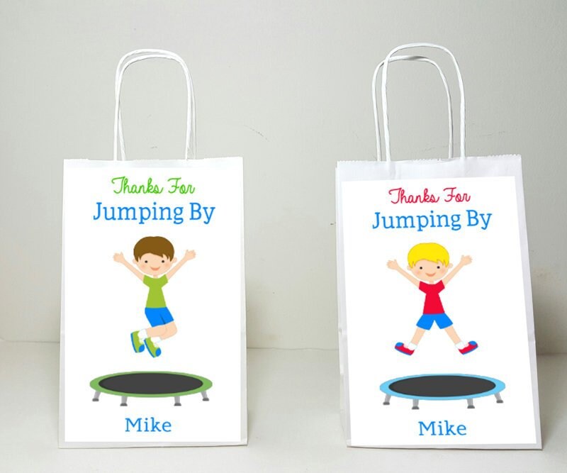 Air Jump Favor bag ONLY DIGITAL Bounce House Bags Cute Bags Trampoline Trampoline decoration Bounce House Gift Bag Label