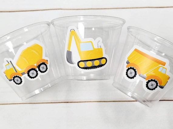 CONSTRUCTION PARTY CUPS - Construction Cups Construction Truck Cups Construction Birthday Construction Party Construction Decorations Dig In Il_570xn