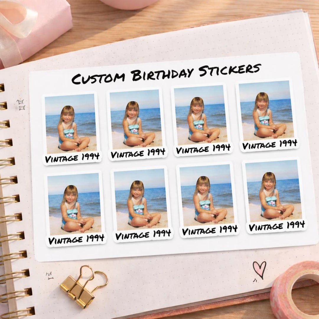 Custom Birthday Stickers, Personalized Stickers, Custom Party Favors ...