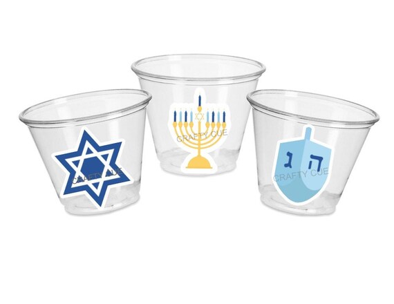 HANUKKAH PARTY CUPS - Hanukkah Cups Menorah Cups Dreidel Cups Hanukkah Party Decorations Hanukkah Party Supplies Hanukkah Party Favors Il_570xn
