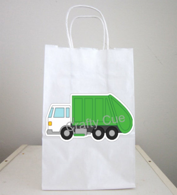 Garbage Truck Goody Bags, Garbage Truck Favor Bags, Garbage Truck Party Favors, Garbage Truck Decorations Il_570xn