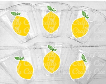 Lemon Party Cups, Lemon Birthday, Lemon Party Favors, Lemon Party Favors, Lemon First Birthday, Lemon Baby Shower Lemon Decorations Lemonade