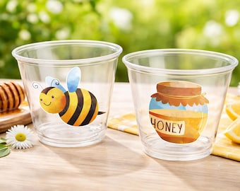 BUMBLE BEE PARTY Cups - Bumble Bee Cups Bumble Bee Baby Shower Bumble Bee Birthday Bumble Bee Decorations Bumble Bee Party Supplies