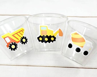 CONSTRUCTION PARTY CUPS - Construction Truck Treat Cup Construction Truck Birthday Construction Truck Party Construction Party Favor Dump