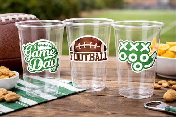 FOOTBALL PARTY CUPS - Football Cups Sports Football Birthday Sports Party Football Party Cups Football Birthday Party Football Party Decor