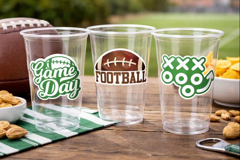 FOOTBALL PARTY CUPS - Football Cups Sports Football Birthday Sports Party Football Party Cups Football Birthday Party Football Party Decor