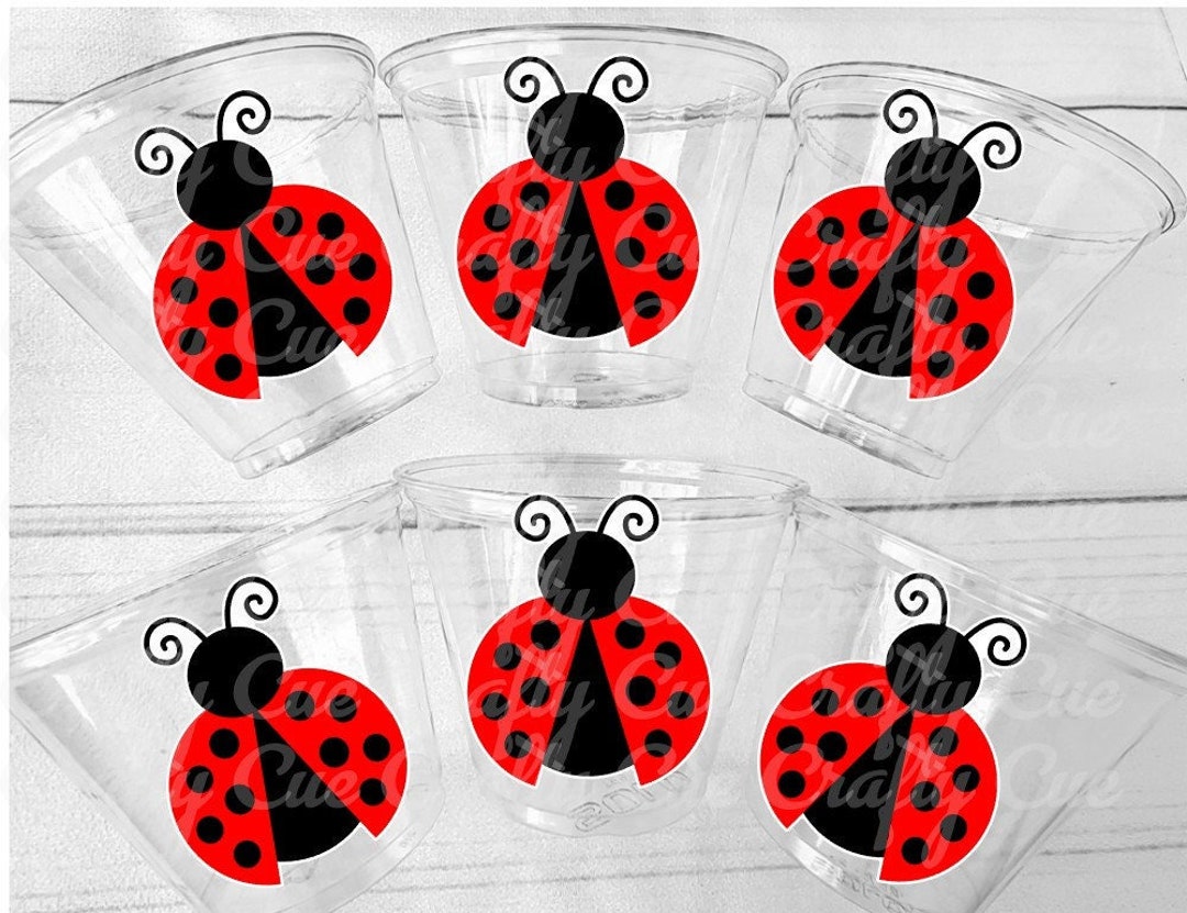 Ladybug Party Cups, Ladybug Birthday, Ladybug Party, Ladybug Treat Cups ...