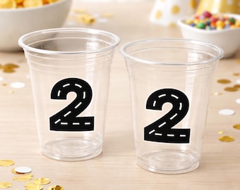 RACING PARTY CUPS - Race Track Cups Racing Birthday Cups Racing Birthday Cups Race Car Party Favors Racing Party Favors Racing Decorations