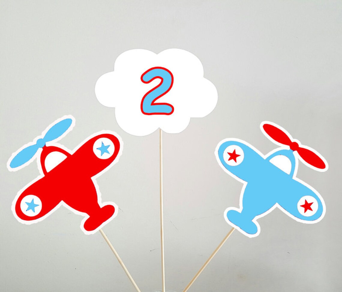 Airplane Cake Topper Plane Cake Topper Etsy