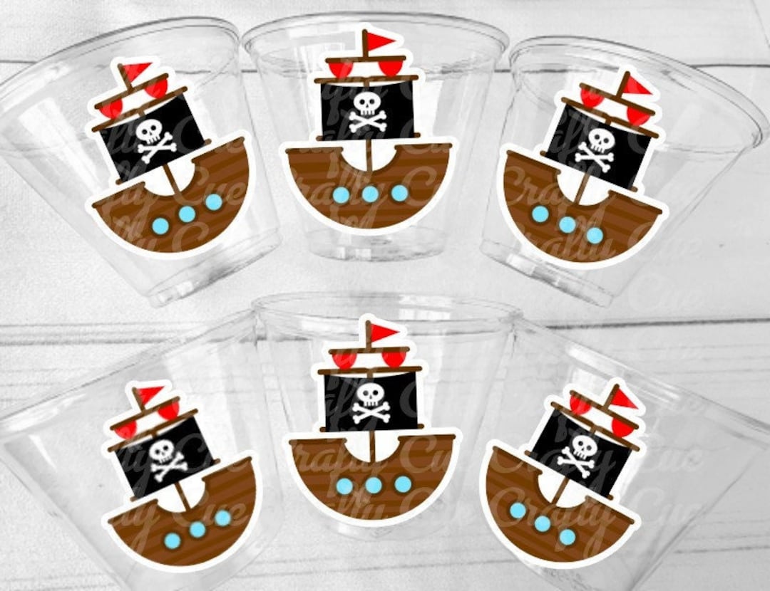 PIRATE PARTY CUPS - Pirate Cups Pirate Birthday Pirate Party ...